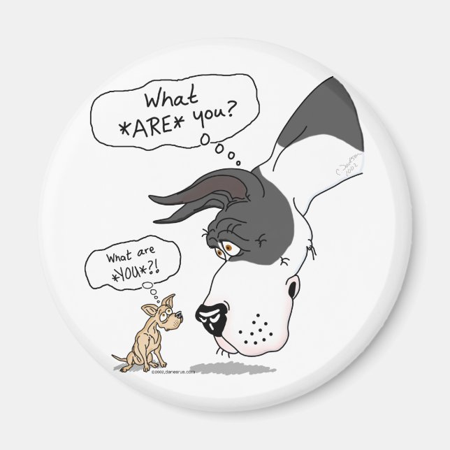 Aimant Great Dane & Chihuahua Mantle (Devant)