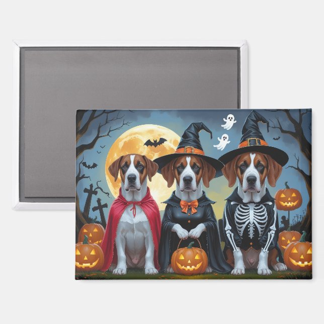 Aimant Great Dane Dogs Citrouille Halloween Funny (Recto/Verso)