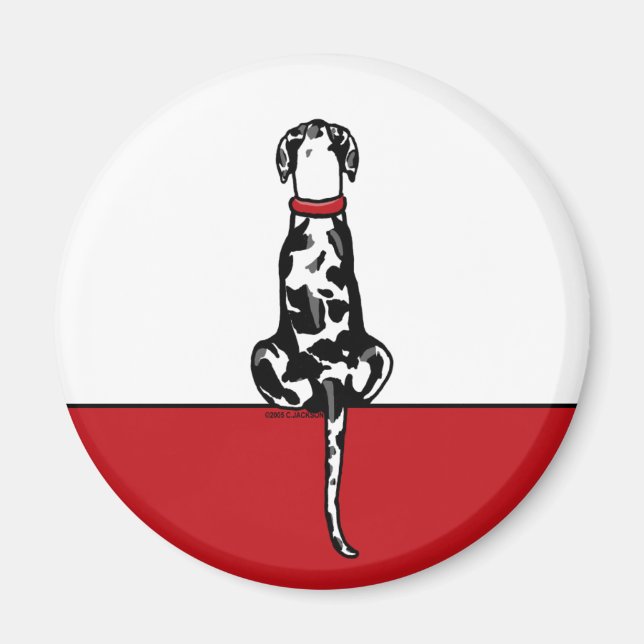 Aimant Great Dane Sit Harle UC (Devant)