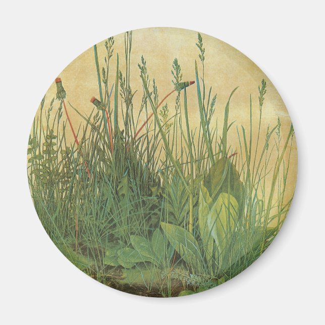 Aimant Great Piece of Turf by Albrecht Durer, Vintage Art (Devant)