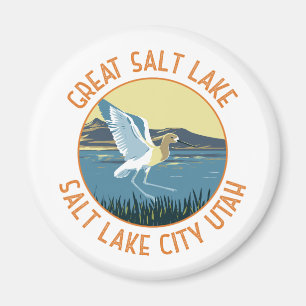 Aimant Great Salt Lake American Avocet Retro Distants