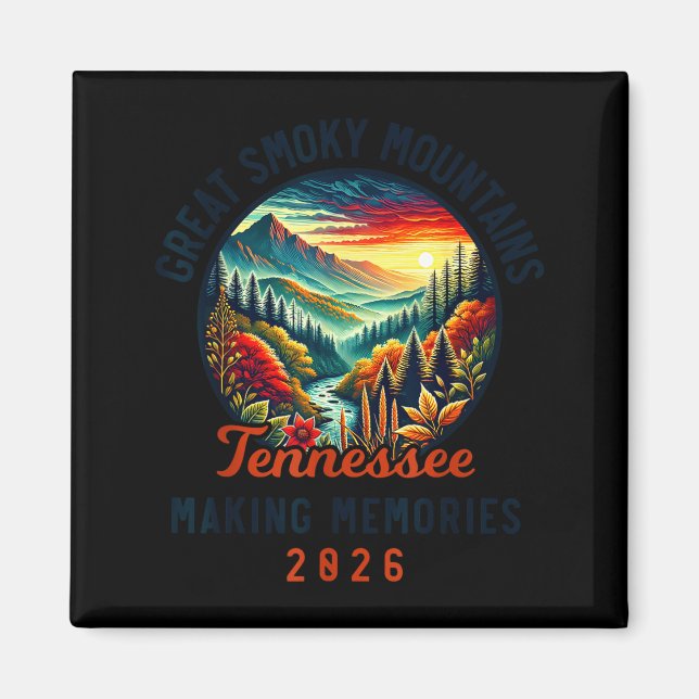 Aimant Great Smoky Mountains Tennessee 2026 Geon Forge, V (Devant)