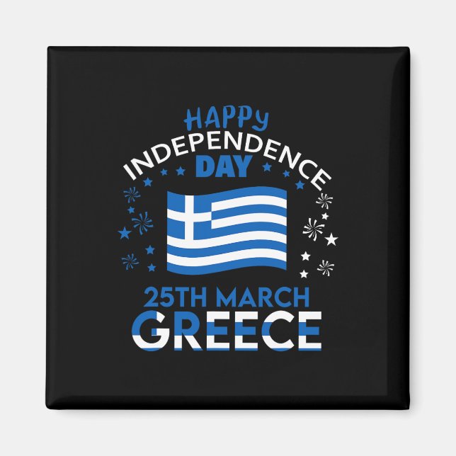 Aimant Grèce 203e Jour de l'Indépendance Fierté grecque G (Devant)