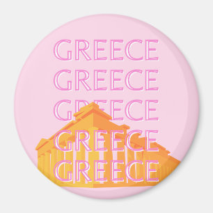 Aimant Grèce, Art Voyage, Rose