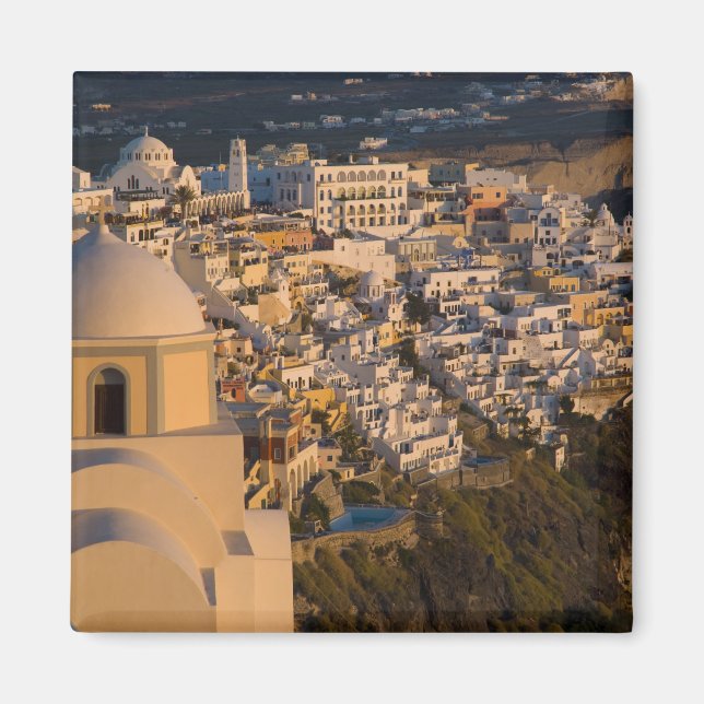 Aimant Grèce et île grecque de Santorini ville de (Devant)