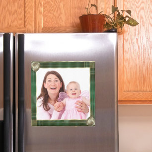 Aimant Green Antique Frame Ajouter Votre Photo Ici