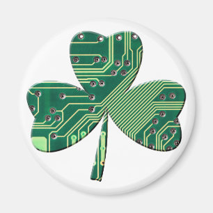 Aimant Green Circuit Board St Patrick Day Shamrock