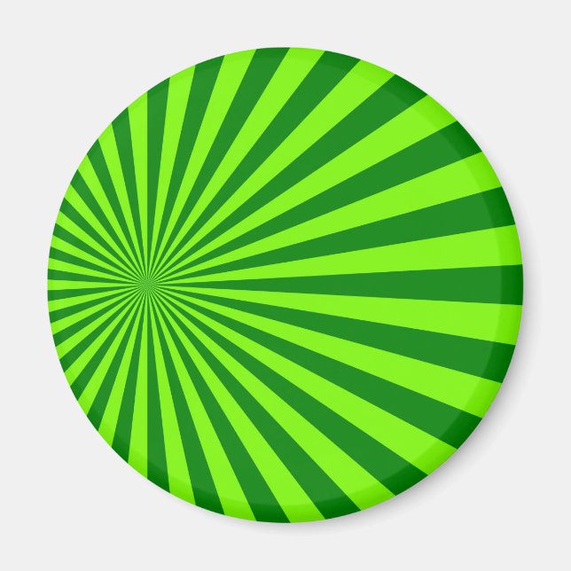 Aimant Green et Lime Funky Striped Abstrait Art (Devant)