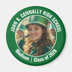 Aimant Green Marching Band Photo High School Spirit