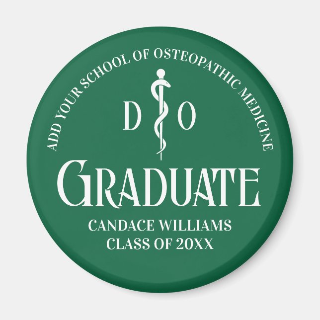 Aimant Green Osteopathic Médicale School Graduation Party (Devant)