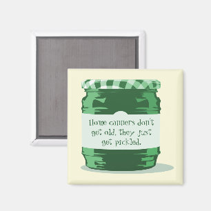 Aimant Green Retro Jelly Jar Home Canning Humour Cuisine