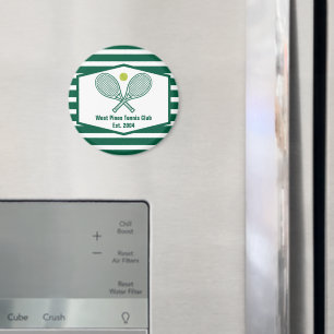 Aimant Green Stried Tennis Club de Country Personnalisé