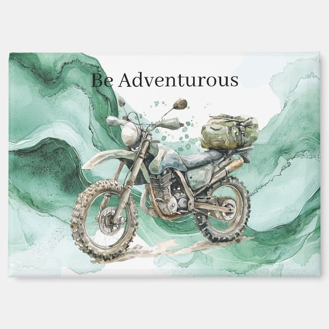 Aimant Green Wave Motorcycle Be Adventurous (Recto)