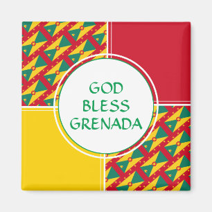 Aimant GRENADA Personnalisé Patriotique DIEU BLESS Frigo