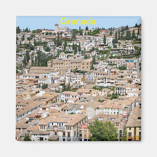 Aimant Grenade. Panorama de l'Albaicin (Devant)