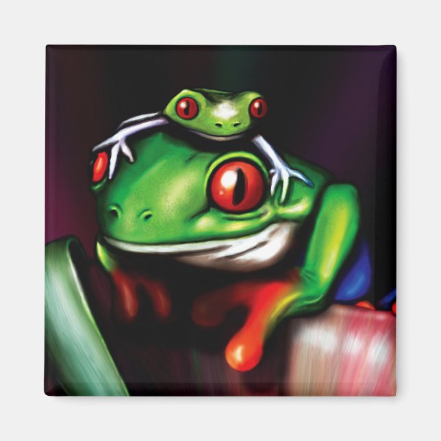 Aimant Grenouille à arbre rouge (Devant)