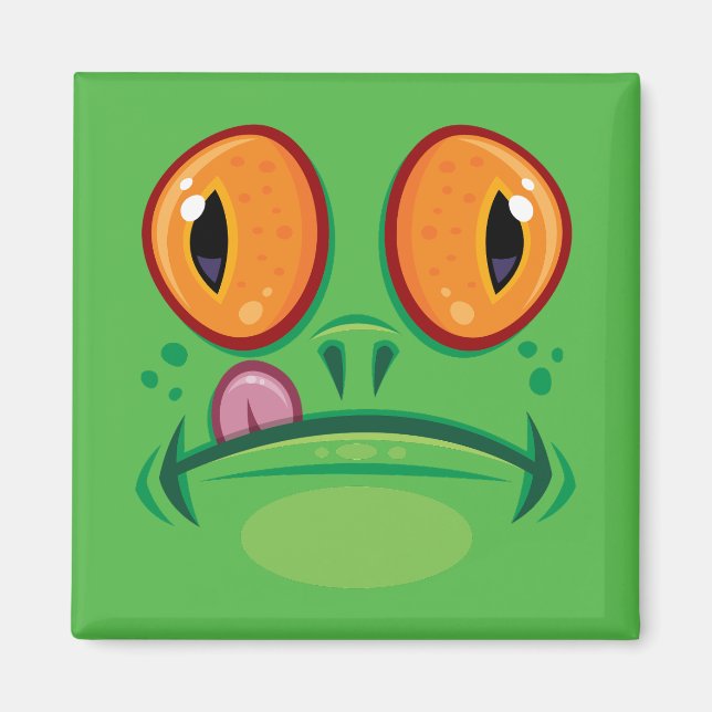 Aimant Grenouille avec dessin sur la langue (Devant)