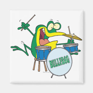 Aimant grenouille batteur de dessin animé drôle rigolo