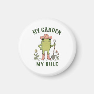 Aimant Grenouille Cowboy Jardinage Mon Jardin Ma Règle
