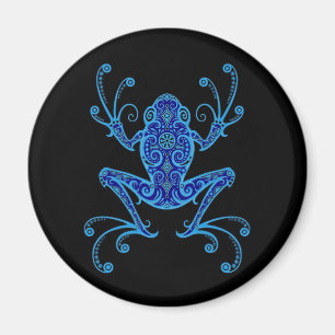 Aimant Grenouille d'arbre bleue et noire complexe