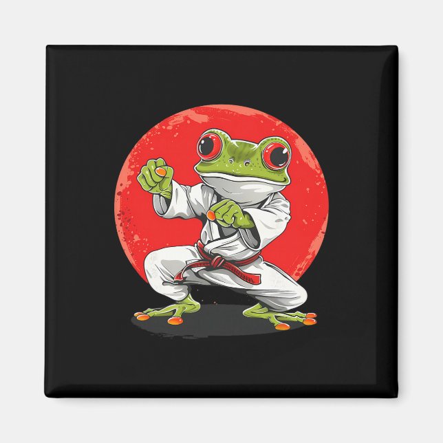 Aimant Grenouille de karaté Arts martiaux Crapaud de judo (Devant)