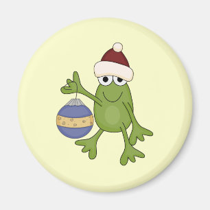 Aimant Grenouille de Père Noël avec des T-shirts et des