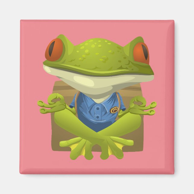 Aimant Grenouille de Yoga (Devant)