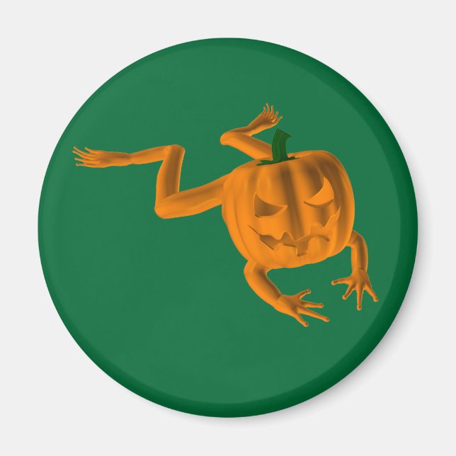 Aimant Grenouille d'Halloween orange (Devant)