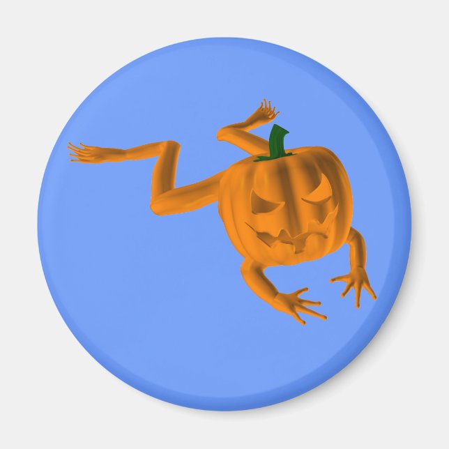 Aimant Grenouille d'Halloween orange (Devant)