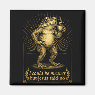 Aimant Grenouille drôle amateur de café Citation sarcasiq