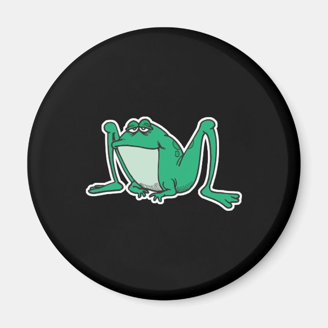 Aimant grenouille drôle et niaise (Devant)