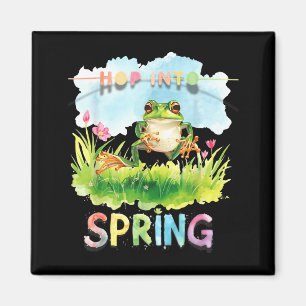 Aimant Grenouille drôle fantaisiste espérant dans la sais