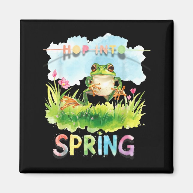Aimant Grenouille drôle fantaisiste espérant dans la sais (Devant)
