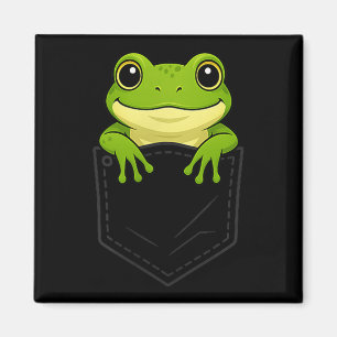 Aimant Grenouille drôle regardant dans cket Amoureux des
