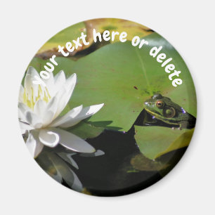 Aimant Grenouille et nénuphar personnalisé