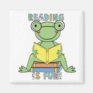 Aimant Grenouille - La lecture est amusante Tshirts et ca