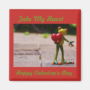 AIMANT GRENOUILLE MIGNONNE TENANT LE COEUR