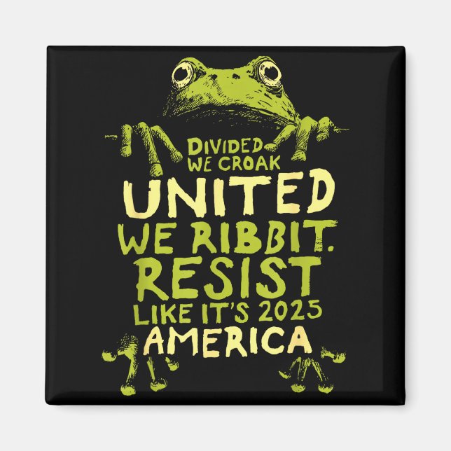 Aimant Grenouille Résiste Mignon Drôle  (Devant)