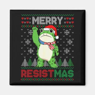 Aimant Grenouille Rétro Joyeux Resistmas Drôle Politique