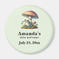 Grenouille sous un champignon Joyeux anniversaire
