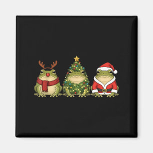 Aimant Grenouille verte de Noël Grenouille amoureuse d'an