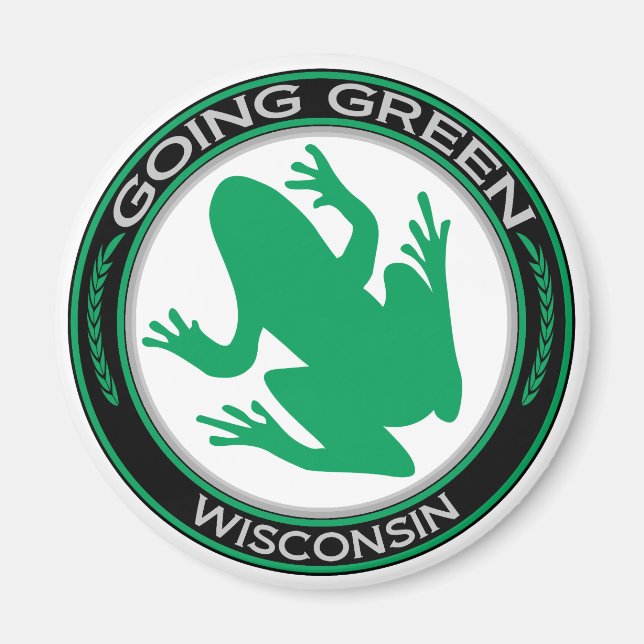 Aimant Grenouille verte du Wisconsin (Devant)
