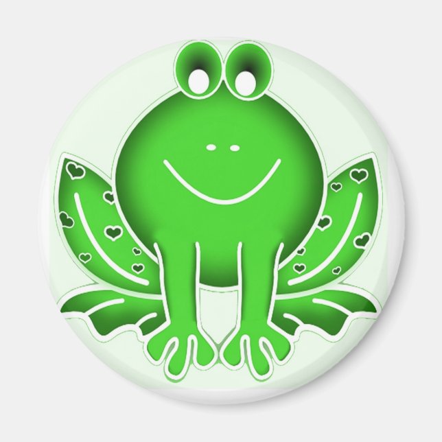 Aimant Grenouille verte mignonne (Devant)
