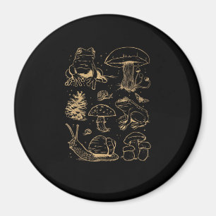 Aimant Grenouilles Et Champignons Dessin Vintage – Aesthe