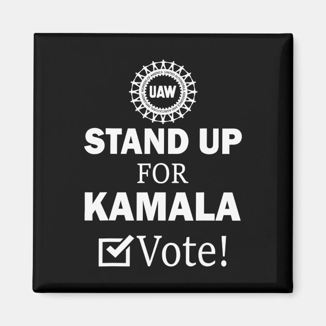 Aimant Grève, levez-vous pour Kamala Vote  (Devant)