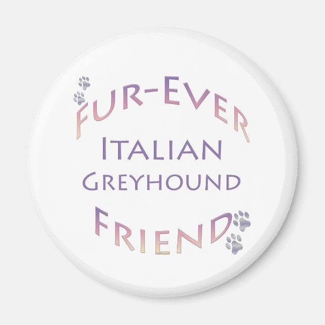 Aimant Greyhound Furever italien (Devant)