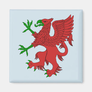 Aimant Griffin en rouge et vert