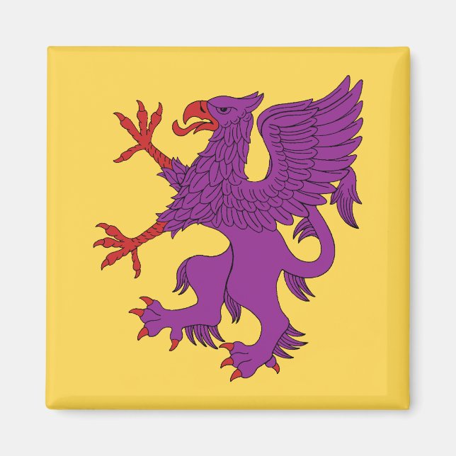 Aimant Griffin Rampant Purpure (Devant)