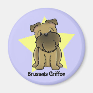 Aimant Griffon de Bruxelles d'étoile de Kawaii