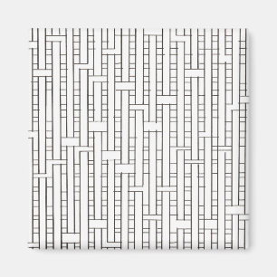 Aimant Grille industrielle - Minimaliste moderne noir et